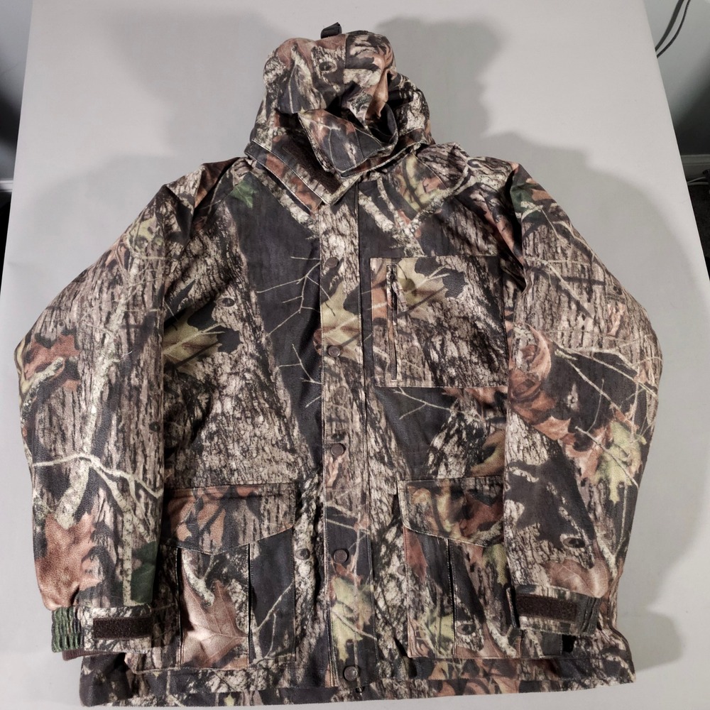 Cabela's 3-in-1 Jacket Mens XL Camo Dry-Plus Mossy Oak Break-Up Hooded Parka